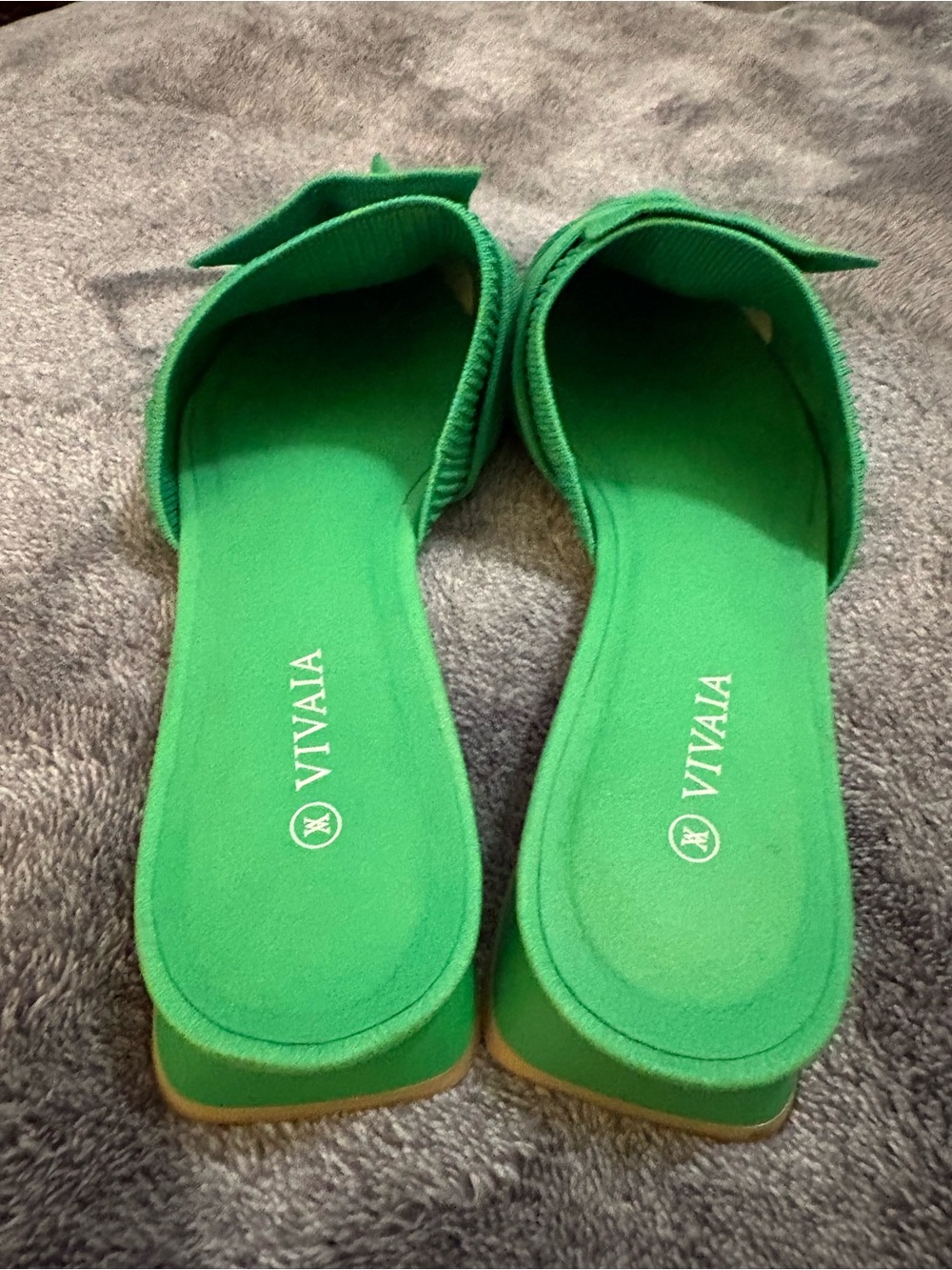 VIVAIA Bright Green Yaffa Pointed-Toe Knot Mules - EU 39 US sz 8 - Picture 10 of 11
